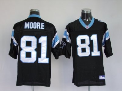 Jerseys Factory Cheap Panthers #81 Kenneth Moore Black Stitched