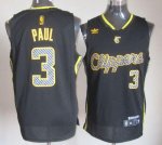 Jerseys Factory Cheap Clippers #3 Chris Paul Black Electricity F