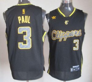 Jerseys Factory Cheap Clippers #3 Chris Paul Black Electricity F