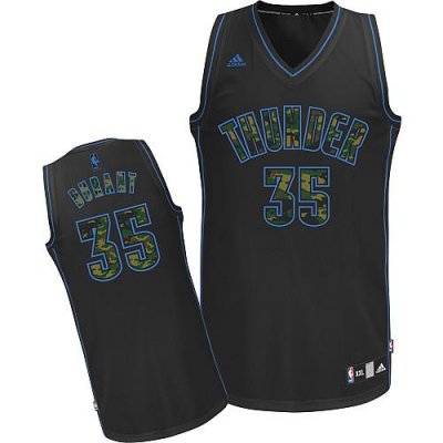 Jerseys Factory Cheap Thunder #35 Kevin Durant Black Camo Fashio