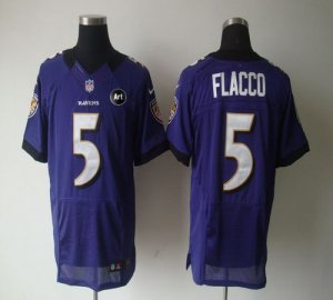 Jerseys Factory Cheap Nike Ravens #5 Joe Flacco Purple Team Colo