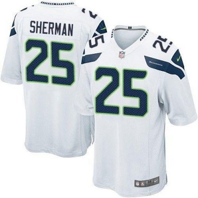 Jerseys Factory Cheap Nike Seahawks #25 Richard Sherman White Me