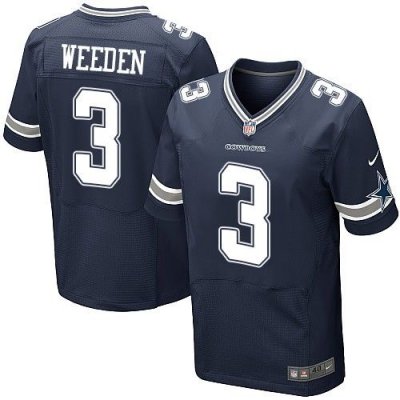 Jerseys Factory Cheap Nike Cowboys #3 Brandon Weeden Navy Blue T