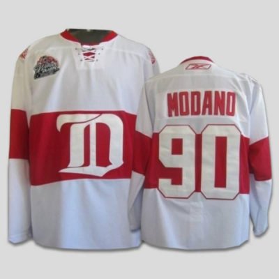 Jerseys Factory Cheap Red Wings #90 Mike Modano Embroidered Whit
