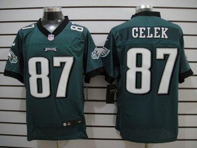 Jerseys Factory Cheap Nike Eagles #87 Brent Celek Midnight Green