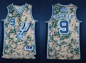 Jerseys Factory Cheap Spurs #9 Tony Parker Camo Stitched NBA Jer