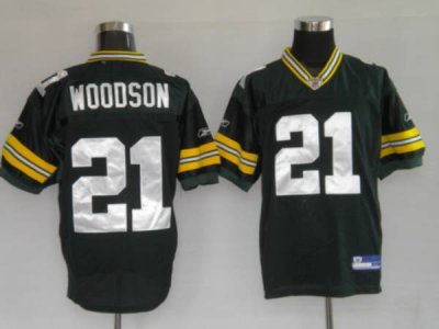 Jerseys Factory Cheap Packers #21 Charles Woodson Green Stitched