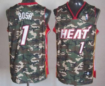 Jerseys Factory Cheap Heat #1 Chris Bosh Camo Stealth Collection