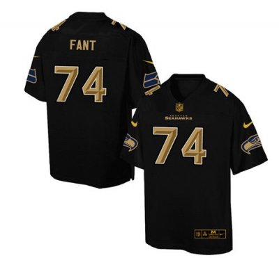 Jerseys Factory Cheap Nike Seahawks #74 George Fant Black Men's