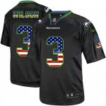 Jerseys Factory Cheap Nike Seahawks #3 Russell Wilson Black Men'
