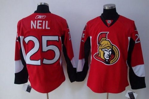 Jerseys Factory Cheap Senators #25 Chris Neil Embroidered Red NH