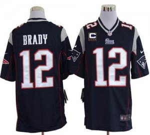 Jerseys Factory Cheap Nike Patriots #12 Tom Brady Navy Blue Team