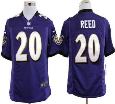 Jerseys Factory Cheap Nike Ravens #20 Ed Reed Purple Team Color
