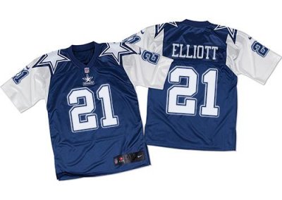 Jerseys Factory Cheap Nike Cowboys #21 Ezekiel Elliott Navy Blue