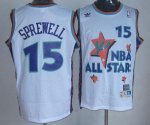 Jerseys Factory Cheap Warriors #15 Latrell Sprewell White 1995 A