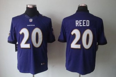 Jerseys Factory Cheap Nike Ravens #20 Ed Reed Purple Team Color