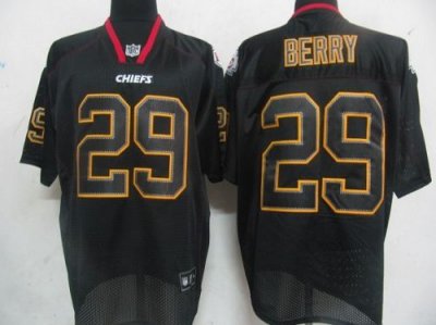 Jerseys Factory Cheap Chiefs #29 Eric Berry Lights Out Black Sti