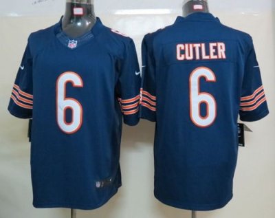 Jerseys Factory Cheap Nike Bears #6 Jay Cutler Navy Blue Team Co