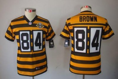 Jerseys Factory Cheap Nike Steelers #84 Antonio Brown Black/Yell