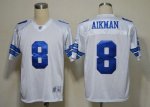 Jerseys Factory Cheap Cowboys #8 Troy Aikman White Legend Throwb