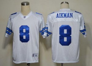 Jerseys Factory Cheap Cowboys #8 Troy Aikman White Legend Throwb
