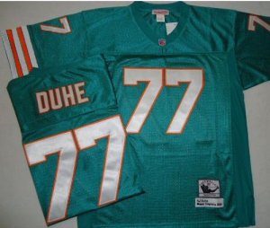 Jerseys Factory Cheap Mitchell And Ness Dolphins #77 AJ Duhe Gre