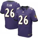 Jerseys Factory Cheap Nike Ravens #26 Matt Elam Purple Team Colo