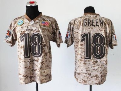 Jerseys Factory Cheap Nike Bengals #18 A.J. Green Camo Men's Sti