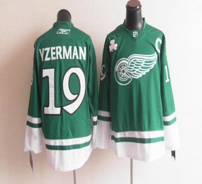 Jerseys Factory Cheap Red Wings St Patty's Day #19 Steve Yzerman
