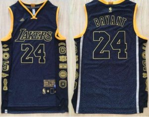 Jerseys Factory Cheap Lakers #24 Kobe Bryant Black Serpentine Re