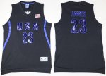 Jerseys Factory Cheap Nike Team USA #23 LeBron James Black 2016