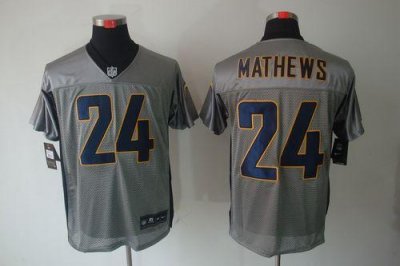 Jerseys Factory Cheap Nike Chargers #24 Ryan Mathews Grey Shadow