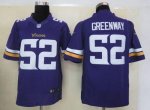 Jerseys Factory Cheap Nike Vikings #52 Chad Greenway Purple Team