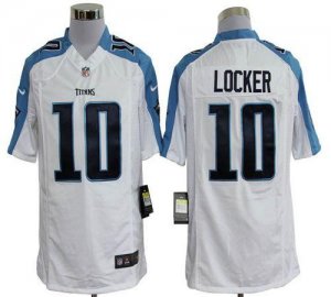 Jerseys Factory Cheap Nike Titans #10 Jake Locker White Men's Em
