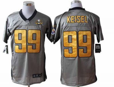 Jerseys Factory Cheap Nike Steelers #99 Brett Keisel Grey Shadow