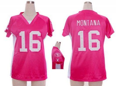 Jerseys Factory Cheap Nike 49ers #16 Joe Montana Pink Draft Him