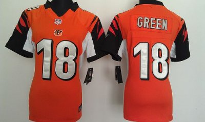 Jerseys Factory Cheap Nike Bengals #18 A.J. Green Orange Alterna