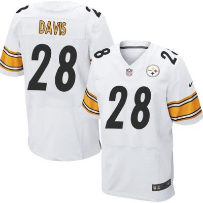 Jerseys Factory Cheap Nike Steelers #28 Sean Davis White Men's S