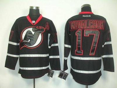 Jerseys Factory Cheap Devils #17 Ilya Kovalchuk Black Ice Embroi