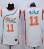 Jerseys Factory Cheap Flint Tropics #11 Ed Monix White Semi-Pro