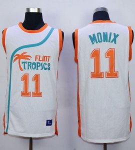Jerseys Factory Cheap Flint Tropics #11 Ed Monix White Semi-Pro
