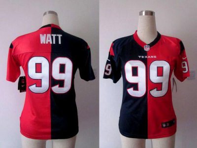 Jerseys Factory Cheap Nike Texans #99 J.J. Watt Navy Blue/Red Wo