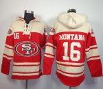 Jerseys Factory Cheap Nike 49ers #16 Joe Montana Red Sawyer Hood