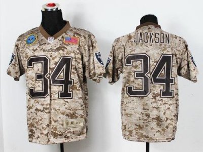Jerseys Factory Cheap Nike Raiders #34 Bo Jackson Camo Men's Sti