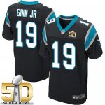 Jerseys Factory Cheap Nike Panthers #19 Ted Ginn Jr Black Team C