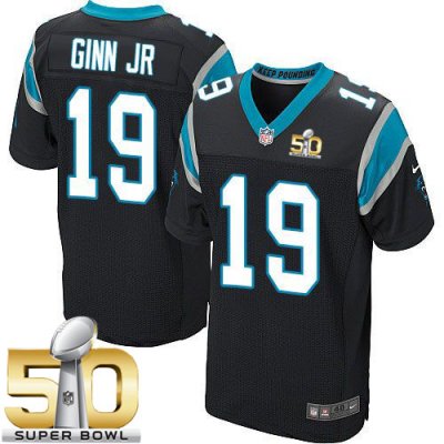 Jerseys Factory Cheap Nike Panthers #19 Ted Ginn Jr Black Team C