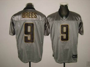Jerseys Factory Cheap Saints #9 Drew Brees Grey Shadow Stitched