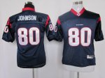 Jerseys Factory Cheap Texans #80 A.Johnson Blue Embroidered Yout