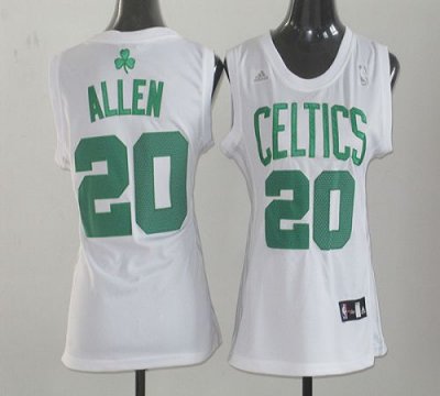 Jerseys Factory Cheap Celtics #20 Ray Allen White Women Fashion