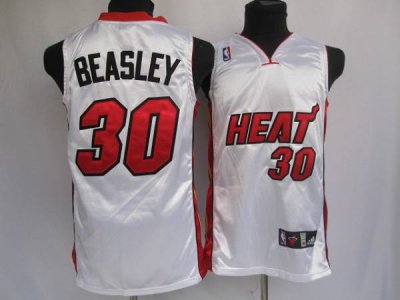 Jerseys Factory Cheap Heat #30 Michael Beasley Embroidered White